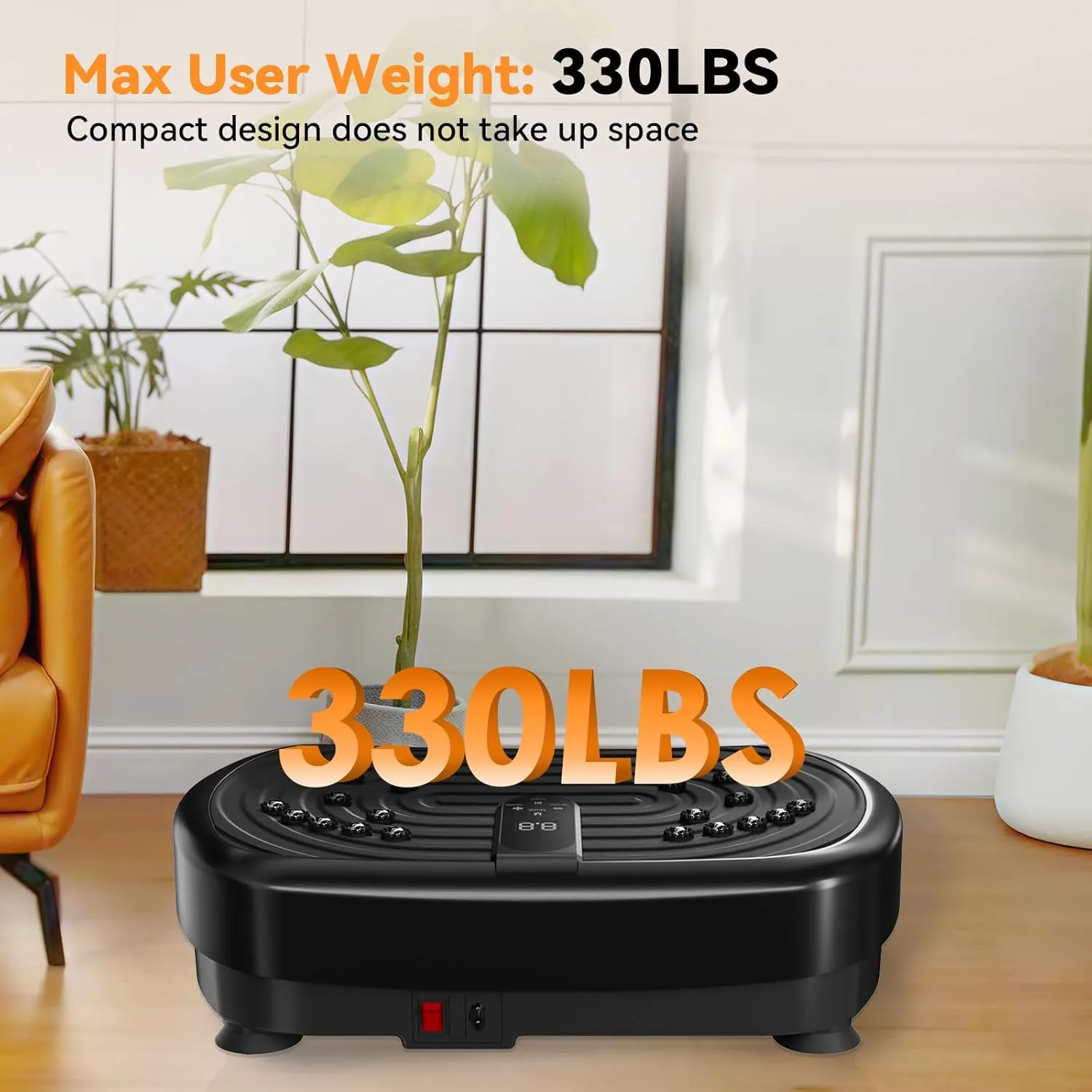 UCIN Vibration Plate Exercise Machine, Vibration Plate for Lymphatic Drainage, 330 Lbs Capacity Vibrating Plate for Weight Loss Home Fitness with Resistance Bands/Pilates Ball