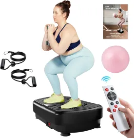 UCIN Vibration Plate Exercise Machine, Vibration Plate for Lymphatic Drainage, 330 Lbs Capacity Vibrating Plate for Weight Loss Home Fitness with Resistance Bands/Pilates Ball