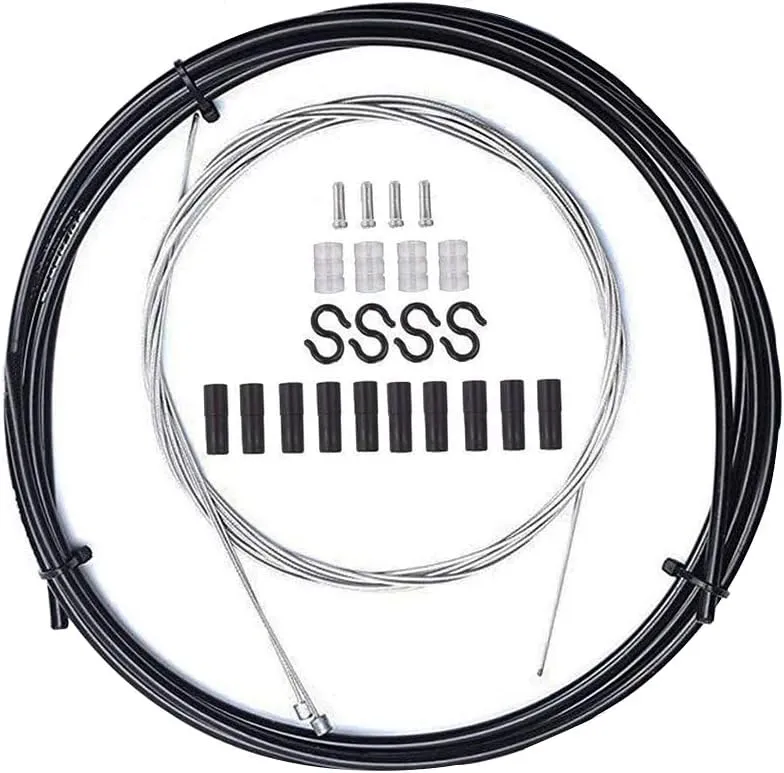 Universal Bike Shift Cable Housing Kit Set Bicycle Shifter Cable Set Derailleur Cable Replacement Kit for Mountain Bike and Road Bike