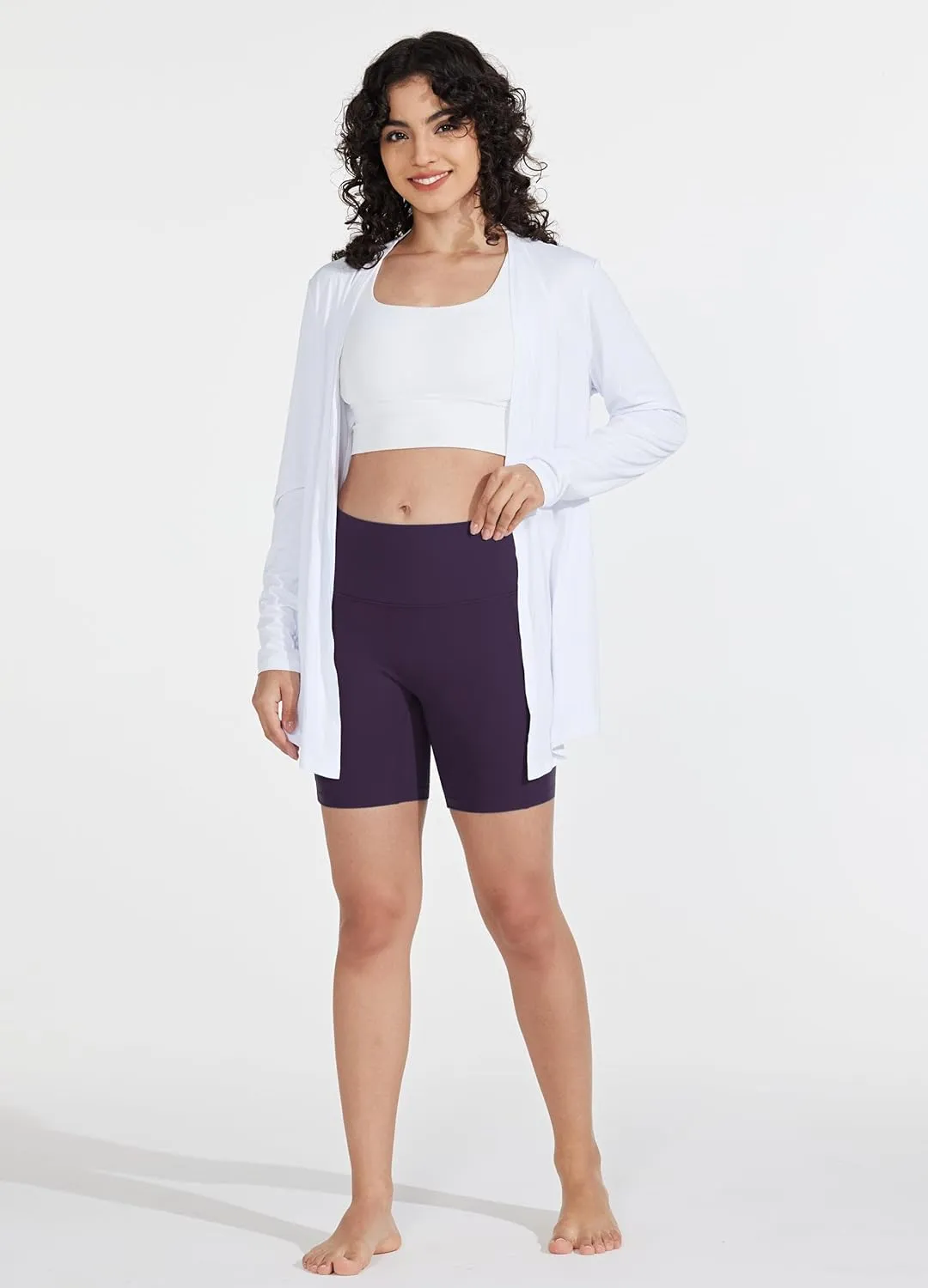 Women's 3"/6" Swim Shorts with Liner Pockets High Waisted Bathing Shorts Bottoms Tummy Control UPF 50 