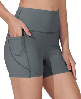 Women's 3"/6" Swim Shorts with Liner Pockets High Waisted Bathing Shorts Bottoms Tummy Control UPF 50 