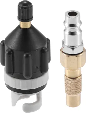 X AUTOHAUX 1 Set Paddle Board Valve Adapter with European Type Push Inflatable Nozzle for Compressor Paddle Board Dinghy Stand Up Paddle Board Inflatable Boat