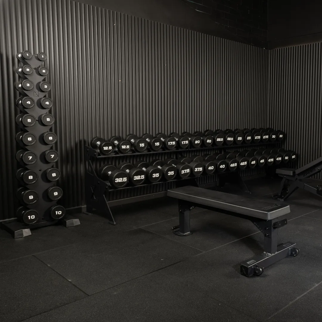 Xpeed Premium 1-60kg CPU Dumbbell Set   Rack